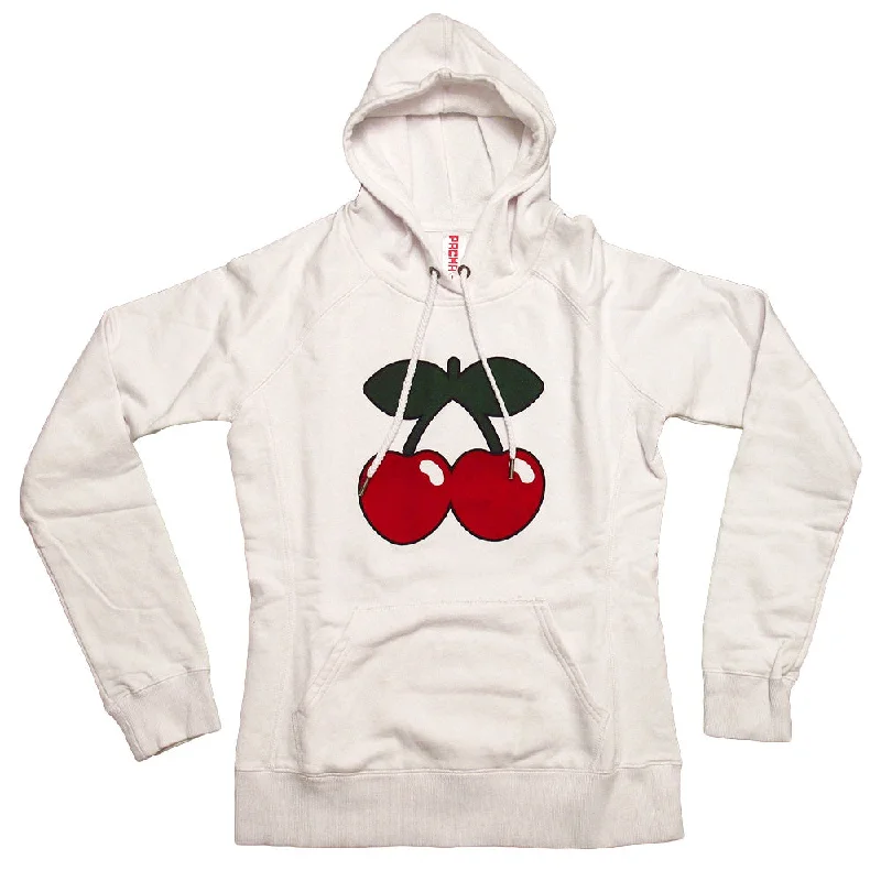 Pacha Cherry Logo Women's White Hoodie