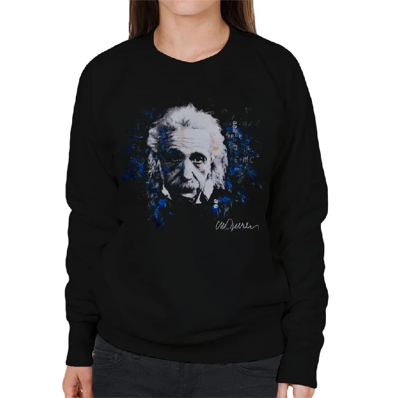 Sidney Maurer Original Portrait Of Albert Einstein E Equals MC2 Women's Sweatshirt