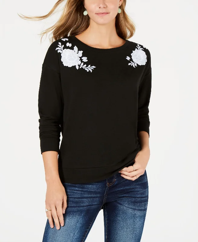 Style & Co Floral Applique Sweatshirt