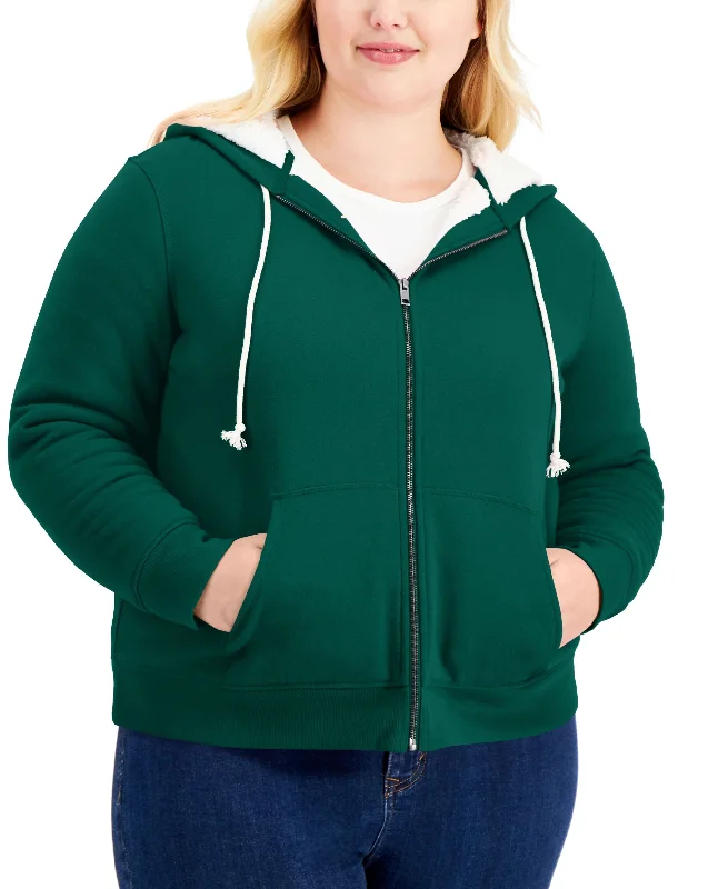 Style & Co Plus Size Sherpa Lined Hoodie