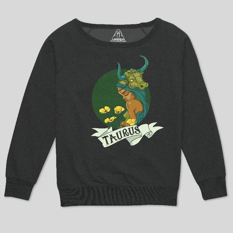 TAURUS BY SAM FLORES  WOMEN'S SCOOP NECK SWEATSHIRT