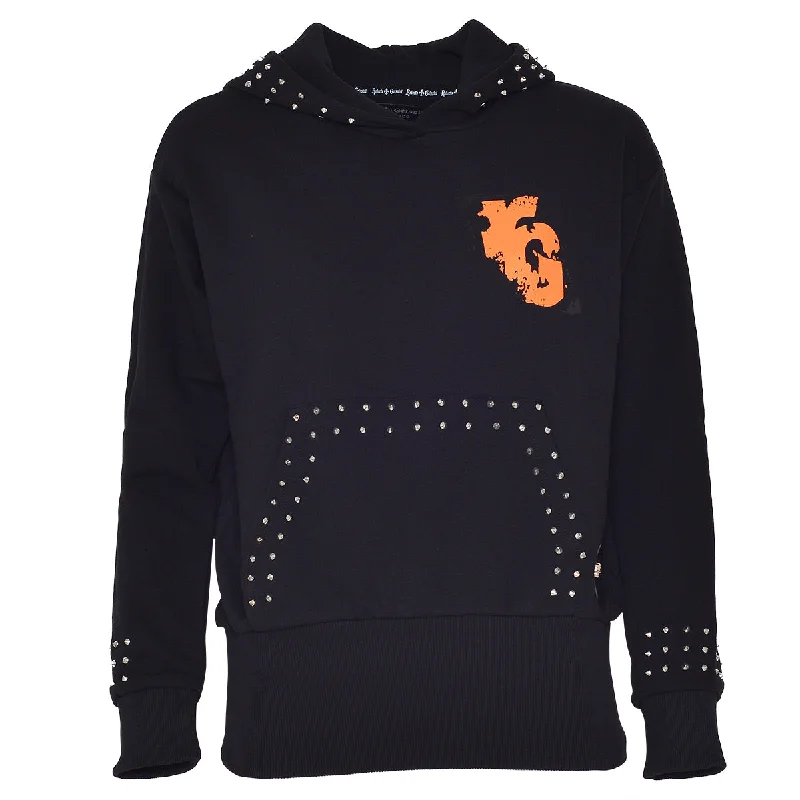 X Hoodie Schwarz Orange